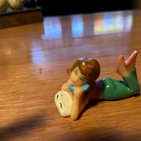 Vintage Wilton birthday cake toppers mid-century. Girl and boy on the phone. - Picture 3 of 4